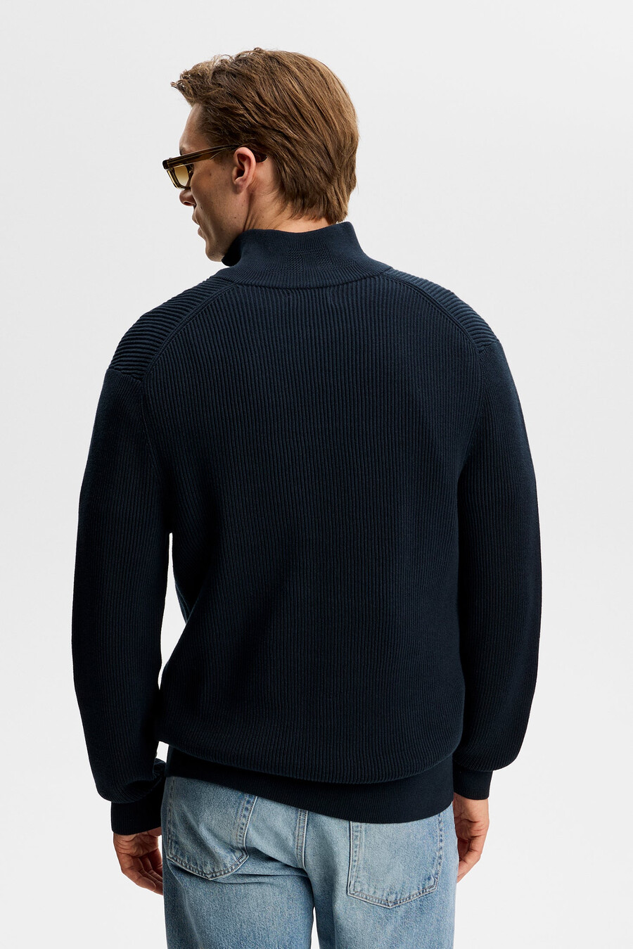 alex half zip knitted sweater