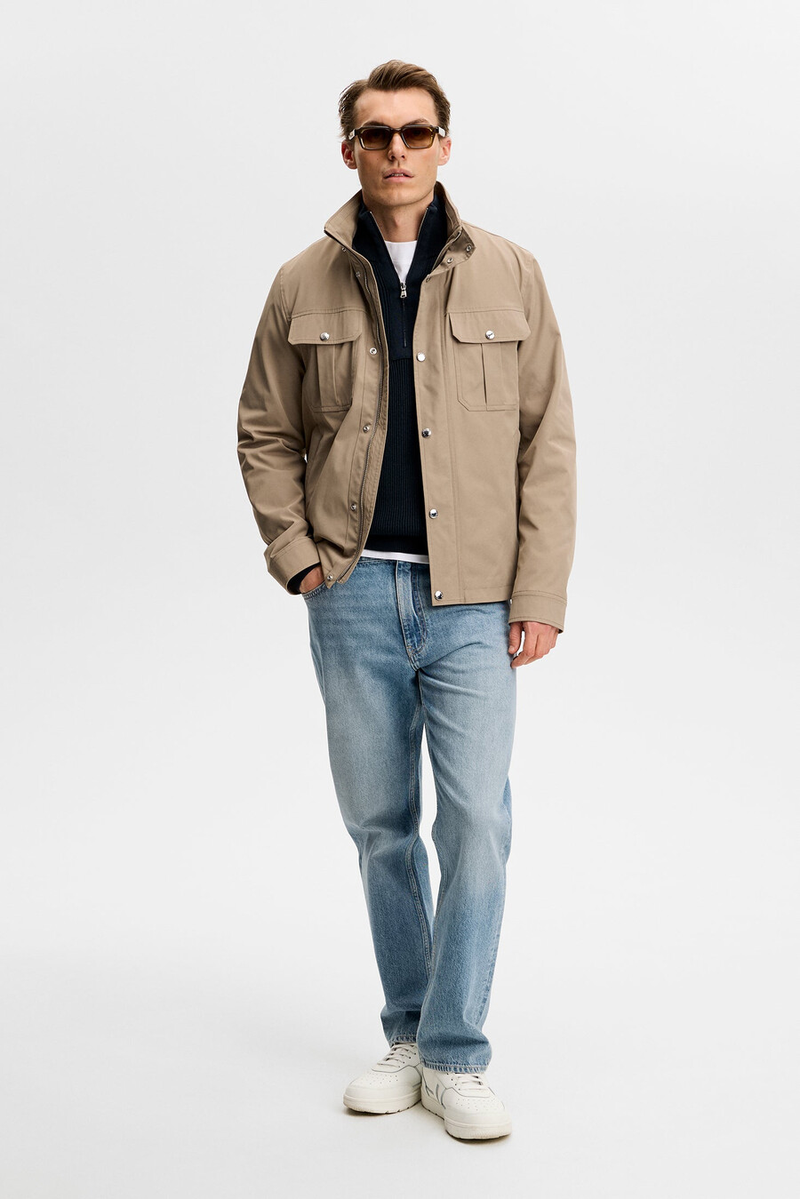 alex half zip knitted sweater