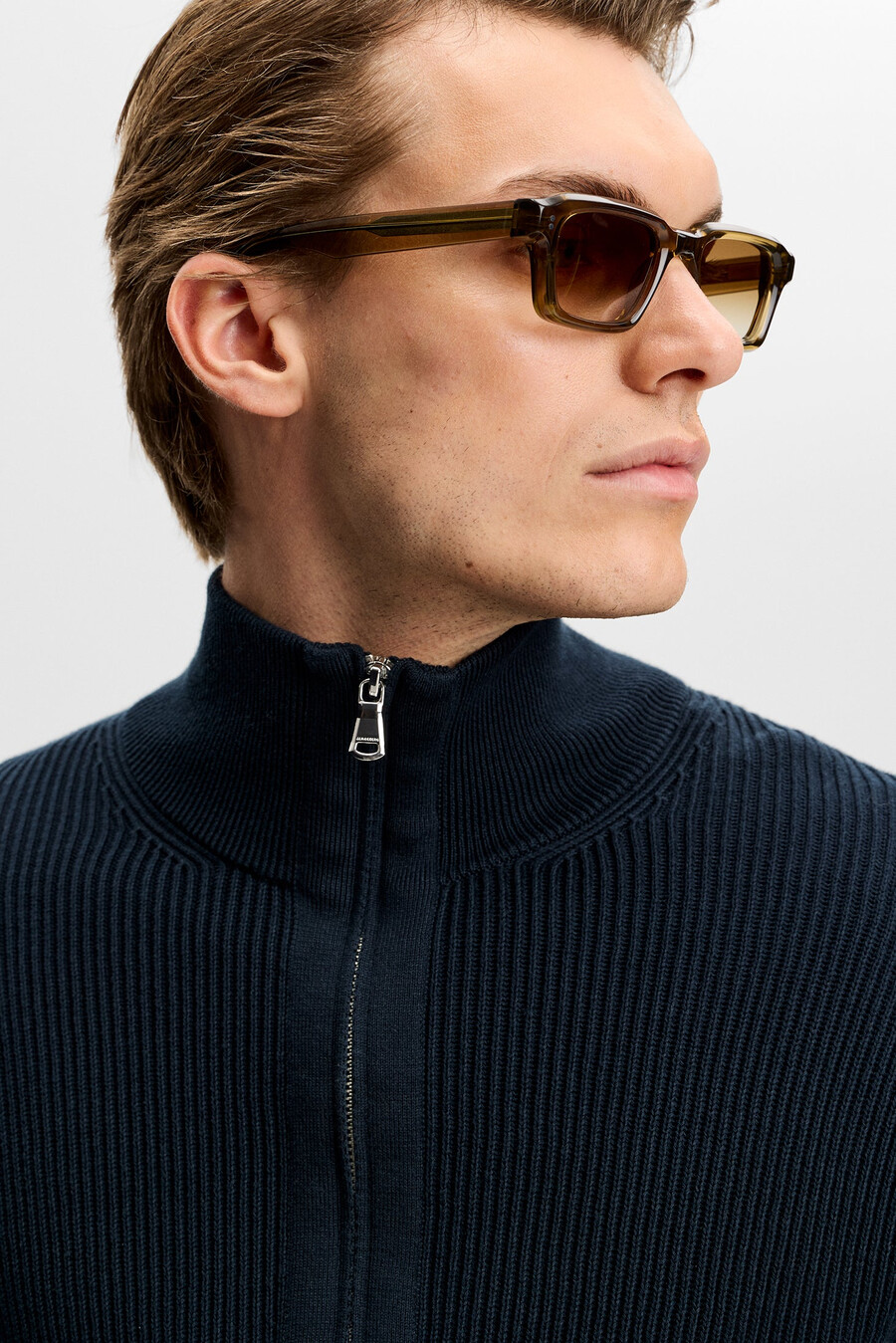 alex half zip knitted sweater